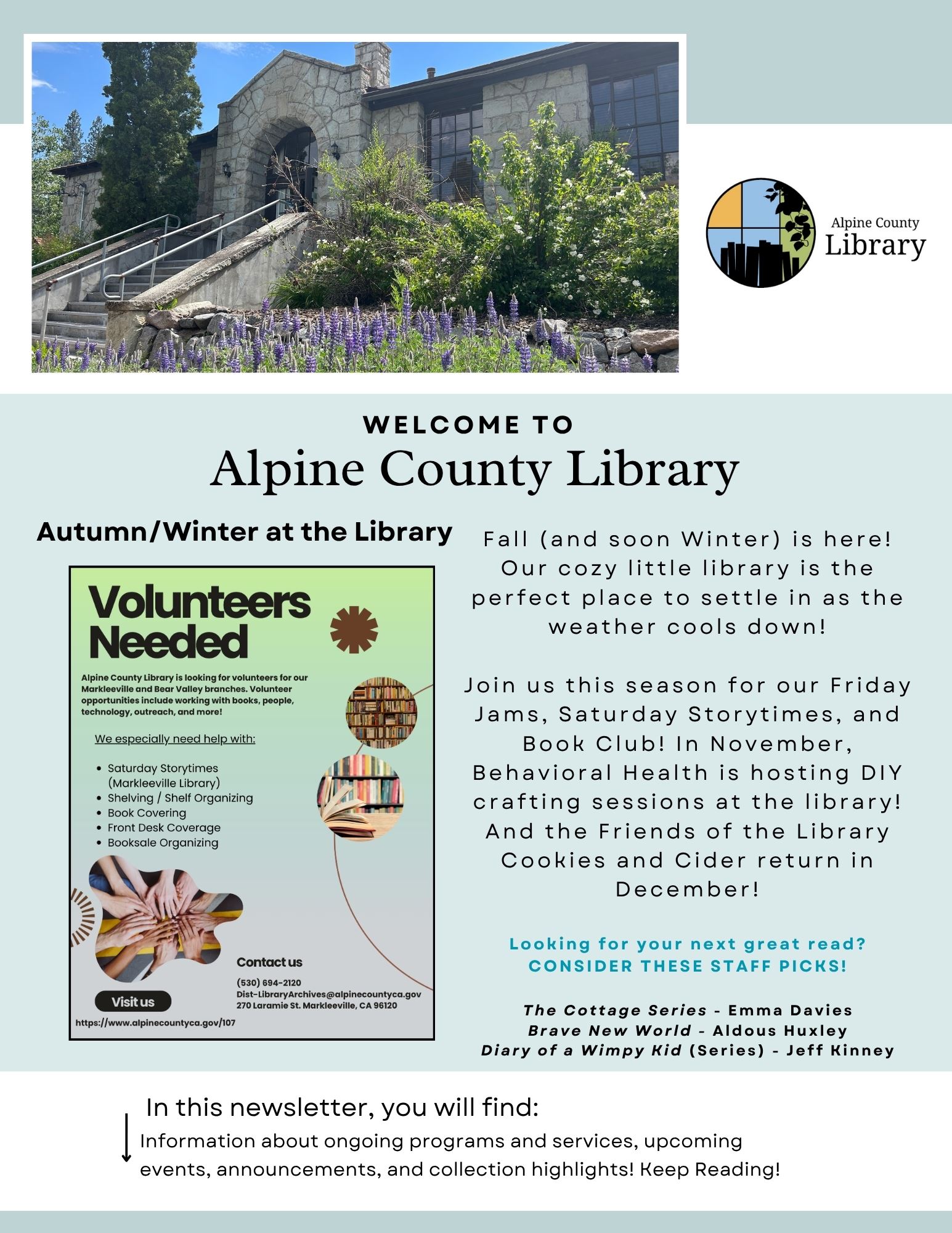 image of library newsletter